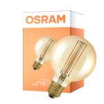 Osram Vintage 1906 LED E27 Globe Filament Gold 95mm 5.8W 470lm - 822 Extra Warm White | Dimmable