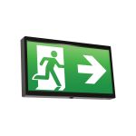Ansell LED Wall Mounted Emergency Sign End LED Black 2.5W 18lm - 860 Daylight | Self Test