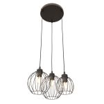 Emibig Pendant Nando Steel Black | Suitable for 3x E27 - Max 15W