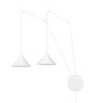 Emibig Pendant Abramo Steel White | Suitable for 2x E27 - Max 15W