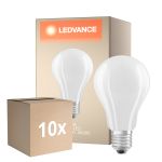 Multipack 10x Ledvance  Classic LED E27 Pear Filament Frosted 17W 2452lm - 840 Cool White | Replaces 150W