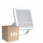 Multipack 10x Ledvance LED Floodlight 100 Aluminium White 69W 10000lm 100D - 865 Daylight | IP66 - Symmetrical 