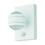 Eglo Wall Light Sesimba 1 Steel White Up & Down 3W 280lm - 830 Warm White | IP44 - Motion and Light Sensor