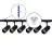 Bright Choice Complete Set 1-Phase Rail 2 Meter Black | incl. 6x Spot + GU10 2700K 3W Dimmable + End Cap, Power Connector and I-Connector