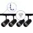 Bright Choice Complete Set 1-Phase Rail L 1,5 x 2 Meter White | incl. 8x Spot + GU10 2700K 3W Dimmable + End Cap, Power Connector and L -Connector 