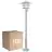 Multipack 10x Nordlux Agger Pedestal Lamp Metal Brushed Aluminium | Suitable for 1x E27 