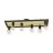 Eglo Ceiling Light Consett Steel Wood Black Brown | IP20 - Suitable for 6x E27 