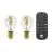 Duopack Eglo LED E27 Pear Amber Filament 7W 806lm - 822-865 Tunable White | Replaces 60W