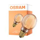 Osram Vintage 1906 LED E27 Globe Filament Gold 80mm 4W 220lm - 818 Extra Warm White | Dimmable - Replaces 22W