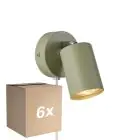 Multipack 6x Nordlux Explore Wall Light Metal Green | Suitable for GU10
